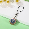 Detail of USA 250th anniversary metal keychain with Statue of Liberty and eagle design - Spreading Eagle & Red White Blue Enamel Style(XSWX9208-12)