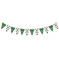 Banderines de fútbol para fiesta con patrones clásicos y diseño verde de Goal - Banderín de Fútbol