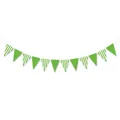 Ghirlanda di bandierine calcio con strisce verdi e bianche per decorazione torta compleanno - Bandiera triangolare a strisce verdi