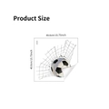 Moderne minimalistische voetbal muursticker, doelpunt scène, 40x40cm waterdichte muursticker - 3D Voetbal Net Doorbraak Stijl (SZ-S270317) / 40x40cm