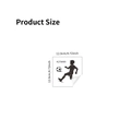 Soccer boy silhouette light switch sticker 12x12cm waterproof wall decor decal - Soccer Boy Silhouette (SZ-K270409) / 12x12cm