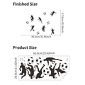 Stickers muraux footballeurs imperméables avec silhouettes et ballons 85x67cm - Style Silhouettes de Footballeur (SZ-S270376) / 28x60cm