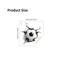 Sticker mural de football 3D avec effet de fissure réaliste en PVC imperméable - Style de Mur Brisé de Football 3D (SZ-S270374)