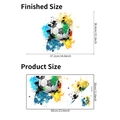 Adesivo murale 3D pallone da calcio con design colorato a schizzi per casa - Calcio con Spruzzi d'Inchiostro Colorato (SPW-S0411) / 30x60cm