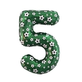 Dark green number 5 soccer balloon with football print for birthday party decoration - Large-Green Soccer Number 5