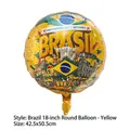 Palloncino in alluminio da 18 pollici per l'indipendenza del Brasile, colore giallo - Palloncino Tondo Giorno dell'Indipendenza del Brasile - Giallo