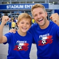 T-shirts assortis famille en coton bleu roi avec design France football 2026 - S / Bleu Royal (Style France)