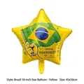 Palloncino a stella da 18 pollici con bandiera del Brasile per festa indipendenza - Palloncino Stella Giorno dell'Indipendenza del Brasile - Giallo