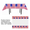 Waterproof USA Independence Day tablecloth with star and stripes design, 137x183cm size - Independence Day Tablecloth