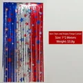 American Flag fringe curtain for Independence Day party decor 1x2m red white blue - Stars and Stripes Tinsel Curtain