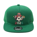 Grüne 2026 World Football Snapback-Mütze mit Mesh-Rückseite und flachem Schirm - Grün