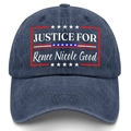 Gorra de béisbol de algodón azul con gráfico de JUSTICE FOR Renee Nicole Good - 56-60cm / Azul marino