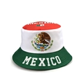 Adult Mexico flag bucket hat featuring red white and green panels with bold MEXICO text - Mexico