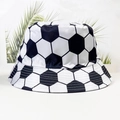 M (56-58cm) White Soccer Pattern