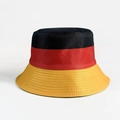 Reversible bucket hat with German flag stripes in black, red, and gold colors - M (56-58cm) / Germany Style