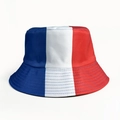 Reversible bucket hat featuring the French national flag colors in blue white and red - M (56-58cm) / France Style