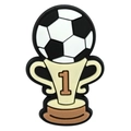 Charm de chaussure en PVC trophée de football avec le numéro un et élément de foot - Style Trophée de Football No 1 (01)