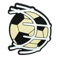 Décoration de chaussure en PVC souple motif football pour sabots et broches de sport - Style Filet de But de Football (03)