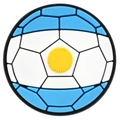 Charme de football drapeau argentin en PVC souple pour décoration de chaussures et sacs - Motif Football Rond (03)