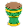Afrikanische Djembe-Trommel Cartoon PVC Anhänger für Clog-Schuhe und DIY-Taschen - Djembe