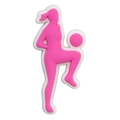 Charm en PVC rose pour chaussures motif footballeuse avec bordure blanche DIY - Style Silhouette d'Athlète (03)