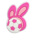 Breloque en PVC pour chaussures en forme de lapin de football rose pour sabots de sport - Style Football Oreille de Lapin (04)