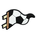 DIY cartoon soccer flag PVC soft glue patch for shoe charms and brooch accessories - Soccer Banner Flag Style (08)