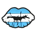 Argentina flag theme thick lips PVC shoe charm accessory for clogs and bags - Flag Colored Lips (12)
