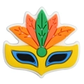 Accessoire masque de carnaval brésilien en PVC avec plumes pour sacs et loisirs créatifs - Demi-masque de Carnaval