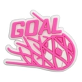 Accessorio per scarpe rosa GOAL calcio in PVC per sandali forati e decorazioni DIY - Stile Word Art GOAL (14)