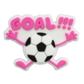 Ciondolo per scarpe calcio in PVC rosa con scritta GOAL per accessori decorativi scarpe - Calcio Cartoon GOAL (15)