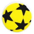 Soccer star pattern PVC shoe charm accessory in vibrant yellow and black for DIY clogs - Star Arranged Soccer Pattern (19)
