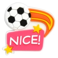 Soccer ball shoe charm with NICE! text and star for DIY clog decoration - NICE! Shooting Star Soccer (20)