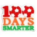Colorful PVC soccer 100 Days Smarter shoe charm accessory for students and clogs - 100 DAYS SMARTER Study Theme (32)