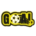 Yellow GOAL soccer shoe charm made of soft PVC material for clog decoration - GOAL Bright Yellow Badge (35)