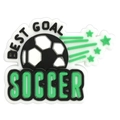 Soccer shoe charm with Best Goal text and green star trail in PVC material - BEST GOAL SOCCER Slogan (40)