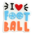 Flat PVC shoe charm with I Love Football text and soccer patterns for clog shoes - I Love FOOTBALL Creative Style (45)