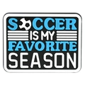 PVC shoe charm featuring Soccer Is My Favorite Season text with football pattern - SOCCER IS MY FAVORITE SEASON Slogan (47)