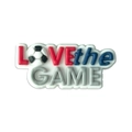 Ciondolo per scarpe calcio con scritta 'LOVE the GAME' e pallone per zoccoli - Stile Love The Game Calcio (MQ255-04)
