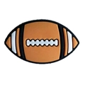 Brown American football PVC shoe charm for clog sandals with realistic white lace detail - American Football Style (MQ056-16) / 2.5cm-3.5cm