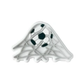 Bijou de chaussure en PVC avec ballon de football et filet pour sabots et sandales - Forme de Filet de But de Football (MQ255-08)