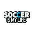 Bijou de chaussure en PVC Soccer Is My Life avec lettrage 3D en relief pour sabots - Style Soccer Is My Life (MQ255-09)