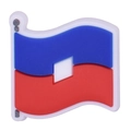 Bunter Nationalflagge PVC-Schuhanhänger Zubehör für Handyhüllen und Clogs Dekorationen - Allgemeiner Blau Roter Wellenflaggen-Stil (13)