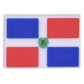 Dominikanische Republik Flagge PVC Schuhanhänger für DIY Zubehör und Hüllen - Dominikanische Republik Rechteckiger Stil (15)