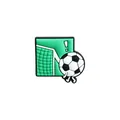 Soccer ball hitting net decorative charm made of soft PVC for creative spiral straws - Soccer Net Goal (XXG323-05)