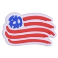 USA-Flagge und Fußball PVC Schuhanhänger für Clogs, patriotisches Sport-Accessoire - USA Fußball Element Stil (12)