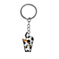 Porte-clés tasse de football avec ballons noir et blanc en PVC souple et métal - Style Coupe de Football (YSK255-06)