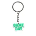 Porte-clés Game Day en PVC vert et blanc avec design de lettres et anneau argenté - Style Lettres Game Day (YSK323-03)