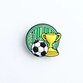 Soccer world cup themed PETG spiral straw with football and trophy PVC charm - Soccer Trophy Combo (XXG323-09)
