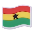 Ghana flag wave charm for phone cases made of soft PVC in red yellow and green - Ghana Wave Flag Style (01)